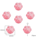 Rosa Glasperlen in Bärentatzenform 15mm für DIY Schmuckherstellung 20er Set - 20er Set / Farbverlauf Wassermelonenrot Bärentatze