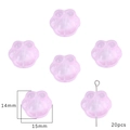 Perline rosa traslucide a zampa d'orso 14x15mm per gioielli fai da te set da 20 - Zampa d'Orso Viola