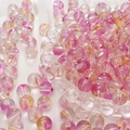 Perle in vetro jelly 8mm con sfumatura rosa e ambra per creazione gioielli fai-da-te - 20# (Rosa Viola e Ambra Bicolore)
