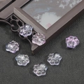 Perline in vetro a forma di zampa di gatto viola con glitter per gioielli fai da te - Gradient Blue Pink Cat Paw