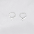 Boucles d'oreilles créoles plaquées argent avec petit anneau pour création bijoux DIY - 11mm (Diamètre du trou 2mm) 10 Pcs/Paquet / Argent