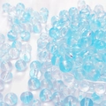Perle in vetro azzurro trasparente con finitura liscia per gioielli artigianali DIY - 24# (Blu Chiaro Trasparente)