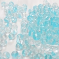 Perle di vetro a bolle blu e trasparenti da 8mm per gioielli DIY e braccialetti fatti a mano - 26# (Blu Chiaro Trasparente Sfumato)