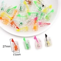 Mini colgantes de resina transparente de bebidas de frutas para joyería artesanal - Botella Cuadrada de Frutas (Colores Mezclados)