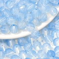 Lichtblauwe doorschijnende glazen kralen met ijsbarsttextuur voor DIY sieraden maken - 10mm (30 Stuks/Verpakking) / Meerblauw