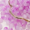 Paars-witte glazen kralen met kleurverloop en glanzende afwerking voor DIY sieraden - 8mm (50 stuks) / Paars-wit gradiënt (nr. 19)
