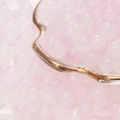 Doorschijnende roze glazen kralen met goudpoeder voor DIY armbanden en sieraden maken - 8mm (50 stuks) / Rozepaarse tint (nr. 5)