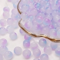 Matte paars-blauwe gradiënt glazen kralen voor DIY sieraden op goudkleurig dienblad - 8mm (50 stuks) / Paars-blauw gradiënt (nr. 11)