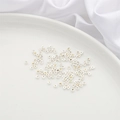 Perline distanziatrici a triangolo argento in rame placcato oro 14K per gioielli - Foro Centrale Triangolo 2.5x1.5mm (Apertura 0.8mm) 10 Pezzi/Confezione / Placcato Argento Spesso