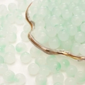 Transparante muntgroene glazen kralen voor het zelf maken van sieraden in schaal - 8mm (50 stuks) / Muntgroen (nr. 14)