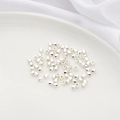 Gefacetteerde verzilverde tussenkralen in glanzende afwerking voor DIY sieraden maken - Gefacetteerde kralen / Set van 10 Stuks (2.5x2.5mm) / Dik Verzilverd