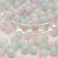 8mm dromerige aurora glaskralen in roze en blauw voor DIY-sieraden en handwerkprojecten - 8mm (30 Stuks/Verpakking) / Blauw Roze Groen Mix