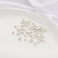 Gefacetteerde verzilverde kralen voor DIY-armbanden met gepolijste metalen afwerking - Laserkralen / 10 stuks/pak (4mm) / Dik Verzilverd