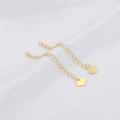 Pendientes de corazón dorado con textura radiante y una cadena larga minimalista - Estilo Corazón Bañado en Oro de 14K
