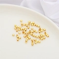Gefacetteerde 14K vergulde tussenkralen voor DIY-sieraden op een witte dienblad - Gefacetteerde kralen / Set van 10 Stuks (2.5x2.5mm) / 14K Verguld