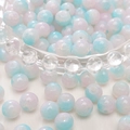 8mm blauw en roze gradiënt glaskralen voor DIY sieraden maken met een gladde afwerking - 8mm (30 Stuks/Verpakking) / Roze en blauw kleurblok