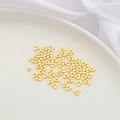 Golden 14K gold-plated three-petal flower spacers beads for DIY jewelry making - Triangle Plum Flower / 10 Pieces Pack / 14K Gold Plated