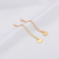 Cadenas de extensión bañadas en oro de 18K con colgantes de corazón y textura radial - Estilo Corazón Bañado en Oro de 18K