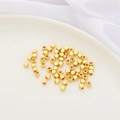 Gepolijste 14K vergulde kubus afstandhouders voor DIY sieraden maken - Vierkant Afgeronde Hoeken / Set van 10 Stuks (3x3mm) / 14K Verguld