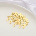 DIY jewelry making components 14K gold plated heart spacer beads in a ceramic bowl - Heart Shape / 10 Pieces Pack / 14K Gold Plated