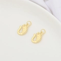 Pair of 14K gold plated fish charms with scale texture for DIY jewelry making - 10x15mm Koi Fish 14K Gold Plated