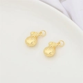 Exquisite 14K gold-filled lucky money bag pendant with embossed floral detail - 10x13mm Money Bag 14K Gold Plated