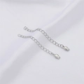 Cadenas de extensión plateadas con colgantes de tulipán para collares y pulseras - Estilo Tulipán Platinado