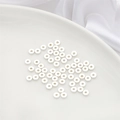 Flat silver spacer beads in 14K gold plating for handmade DIY jewelry bracelets - Textured Flat Disc / 4x1.2mm (10 Pieces/Pack) / Silver