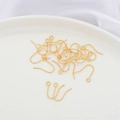 18K gold plated copper French ear wire hooks for handmade DIY jewelry making - 20 Pcs/Pack / Style 5 18k Gold Plated Hook