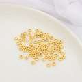 Flat round 14K gold plated beads for DIY handmade bracelet jewelry making - 10 Pieces (4x1.8mm) / Gold - Curved Bead