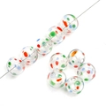 Perle in vetro cavo con pois colorati dipinti per la creazione di gioielli fai da te - 16mm (1 Pezzo) / Campanello Eolico Classico di Hokkaido