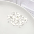 DIY jewelry flat hexagon silver spacing beads for handmade bracelets and necklaces - Hexagon Center Hole / 4x1.5mm (10 Pieces/Pack) / Silver
