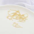 DIY 18K gold plated copper earring hooks findings for handmade jewelry making - 20 Pcs/Pack / Style 2 14k Gold Plated Hook