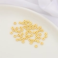 Flat round 14K gold plated spacer beads for DIY bracelet jewelry making and accessories - 10 Pieces (4x1.5mm) / Gold - Thin Slice Bead