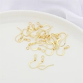 Polished 18K gold plated brass fish hook earrings for DIY jewelry making accessories - 20 Pcs/Pack / Style 4 14k Gold Plated Hook