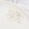 Perline distanziatrici argentate irregolari con finitura metallica lucida per gioielli fai-da-te - Perlina Torta / 3x3 mm (10 pezzi/confezione) / Argento