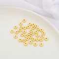 Flat round 14K gold plated spacer beads for DIY jewelry making accessories - 10 Pieces (6x2mm) / Gold - Thin Slice Bead