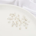 Perline distanziatrici geometriche irregolari in metallo argentato per gioielli fai da te - Perlina Torta / 4x5 mm (10 pezzi/confezione) / Argento