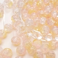 Roze en gele glas kralen met craquelé effect voor het maken van DIY sieraden - 10mm (Set van 20) / Roze Geel Mix