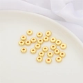 Flat golden spacer beads with polished finish for DIY jewelry and bracelets - 10 Pieces (7x2.2mm) / Gold - Thin Slice Bead