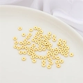 Distanziatori piatti placcati in oro 14K con trama diagonale per gioielli fai-da-te - Disco Piatto Strutturato / 4x1,2 mm (10 pezzi/confezione) / Oro