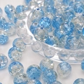 Hemelblauwe en heldere crackle glaskralen voor DIY sieraden maken en kralen accessoires - Blauw-Geel Patchwork Crackle Stijl / 20 Stuks/Verpakking (10mm) / Blauw-Geel