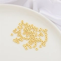 Perline distanziatrici quadrate placcate in oro per la creazione di gioielli fai-da-te - Quadrato con Foro Centrale / 3x1,5 mm (10 pezzi/confezione) / Oro