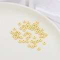 Distanziatori esagonali placcati oro 14K per braccialetti fai da te e gioielli - Esagono con Foro Centrale / 4x1,5 mm (10 pezzi/confezione) / Oro