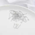 Silver-plated French earring hooks with open loop for DIY handmade jewelry crafting - 20 Pcs/Pack / Style 5 White Gold Plated Hook
