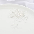 Silver plated DIY earring hooks with bead and coil detail for handmade jewelry - 20 Pcs/Pack / Style 1 Thick Silver Plated Hook