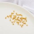 Perle distanziatrici irregolari placcate in oro 14K per gioielli DIY su vassoio bianco - Perlina Torta / 3x3 mm (10 pezzi/confezione) / Oro