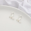 Silver screw clip-on earring converters for non-pierced ears DIY jewelry making - 13x17mm/15x17mm (4 Pieces/Pack) / Thick Silver Plated Screw Ear Clip