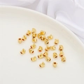 Perline distanziatrici ritorte irregolari placcate oro 14K per gioielli fai-da-te - Perlina Torta / 4x5 mm (10 pezzi/confezione) / Oro