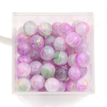 10mm glazen kralen met roze en groen aquarel marmerpatroon voor DIY-sieraden maken - Aquarel Vlek Goudpoeder Stijl (28#) / 20 Stuks/Verpakking (10mm) / Roze en Groen